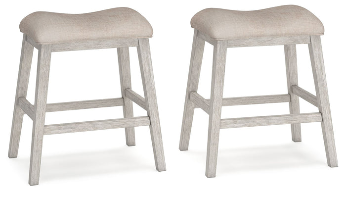Skempton - Upholstered Stool (Set of 2) - White image 1