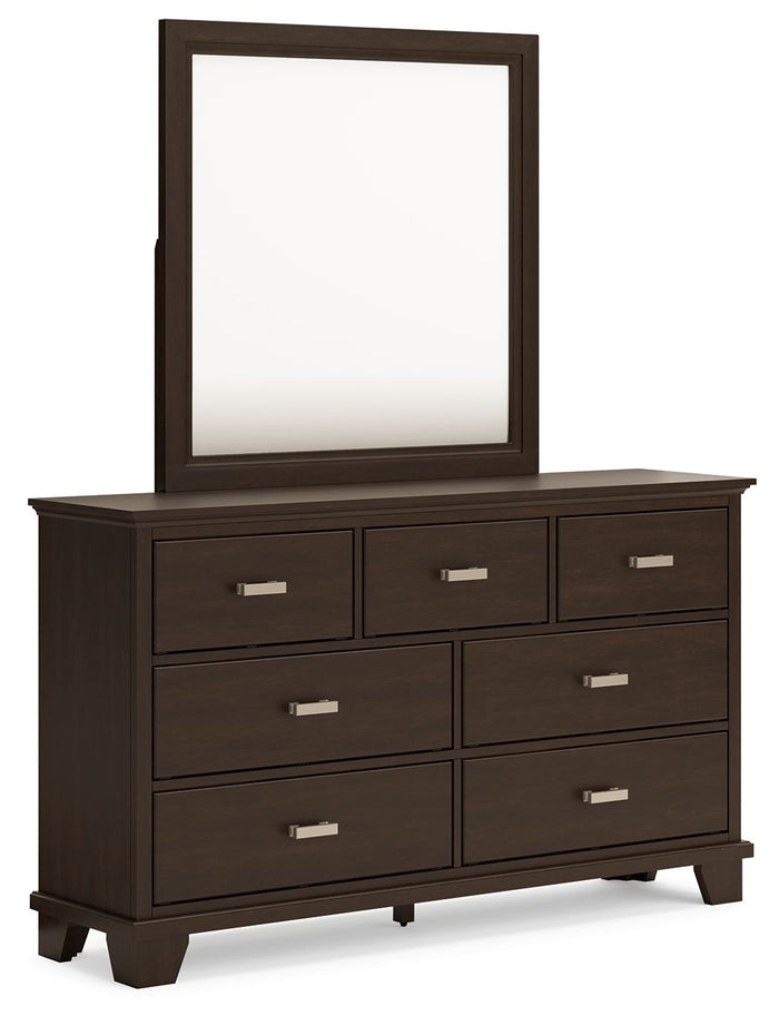 Covetown - Dresser And Mirror - Dark Brown image 1