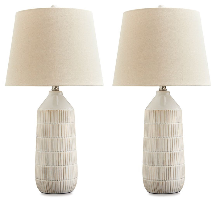 Willport - Ceramic Table Lamp (Set of 2) - Off White image 1