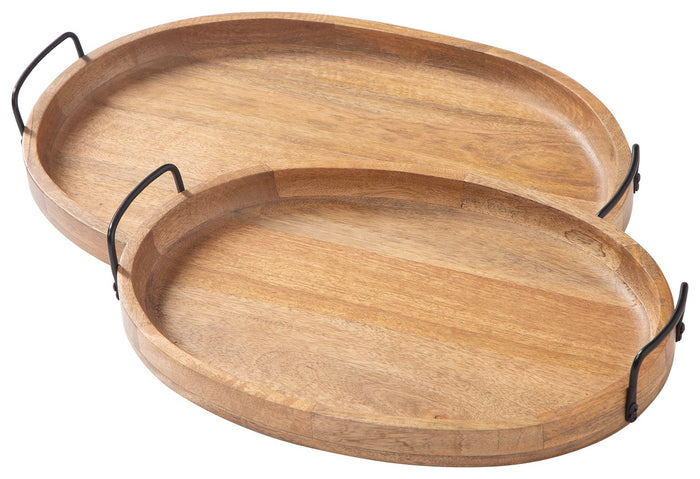 Jocelyne - Tray Set (Set of 2) - Brown / Black image 1
