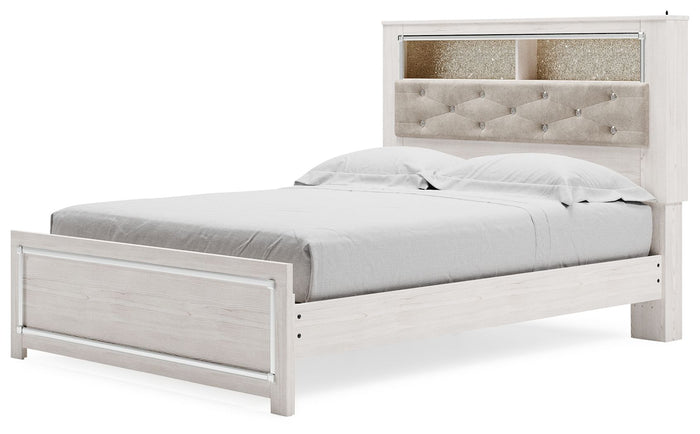 Altyra - Queen Panel Bookcase Bed With Roll Slats - White image 4