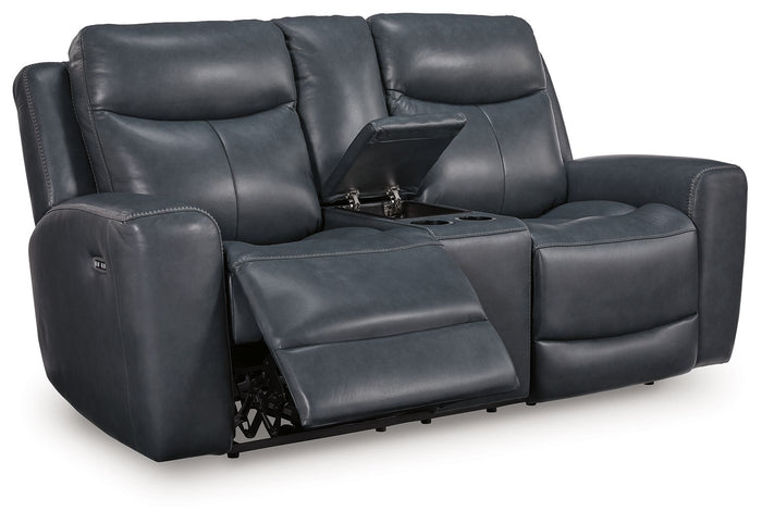 Bexhurst - Power Reclining Loveseat With Console / Adjustable Headrest image 1