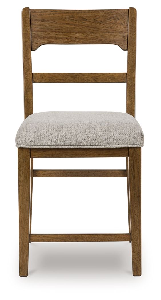 Cabalynn - Upholstered Barstool (Set of 2) - Oatmeal / Light Brown image 4