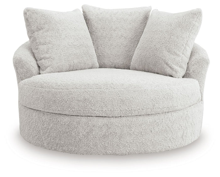 Cuddle Plush - Oversized Swivel Accent Chair - Arctic image 3