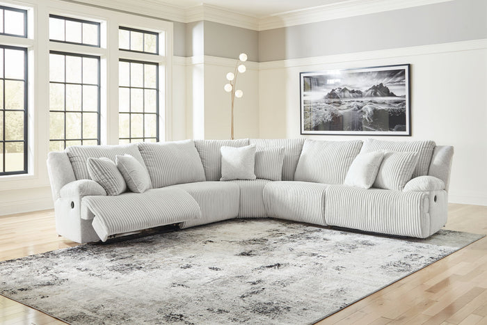 Top Tier - 5-Piece Reclining Sectional - Fabric - Alloy image 4