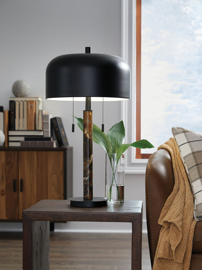 Alanbert - Metal Table Lamp - Brown / Black image 4