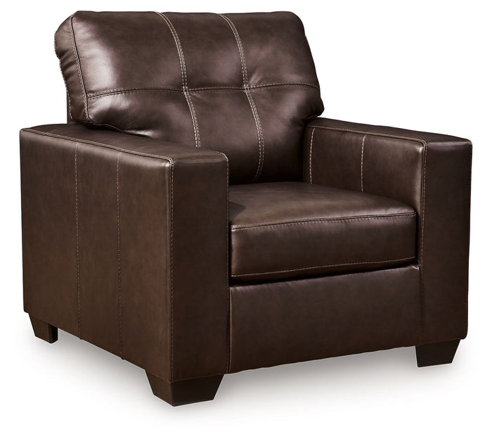 Santorine - Chair - Leather Match - Dark Brown image 1