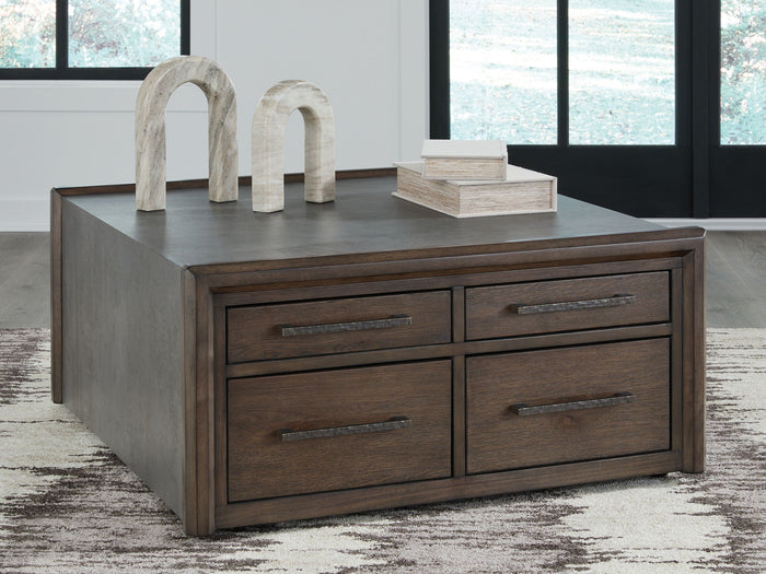 Kallenny - Square Cocktail Table - Brown / Gray image 3