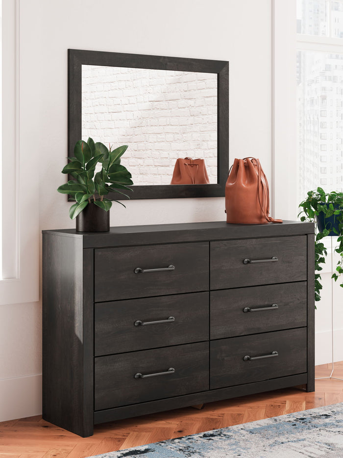 Hollivern - Dresser And Mirror - Dark Gray image 4