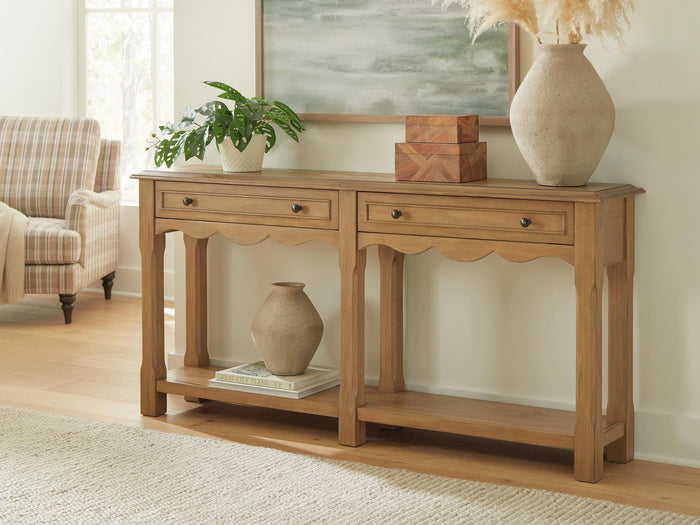 Whitmund - Console Sofa Table - Light Brown image 4