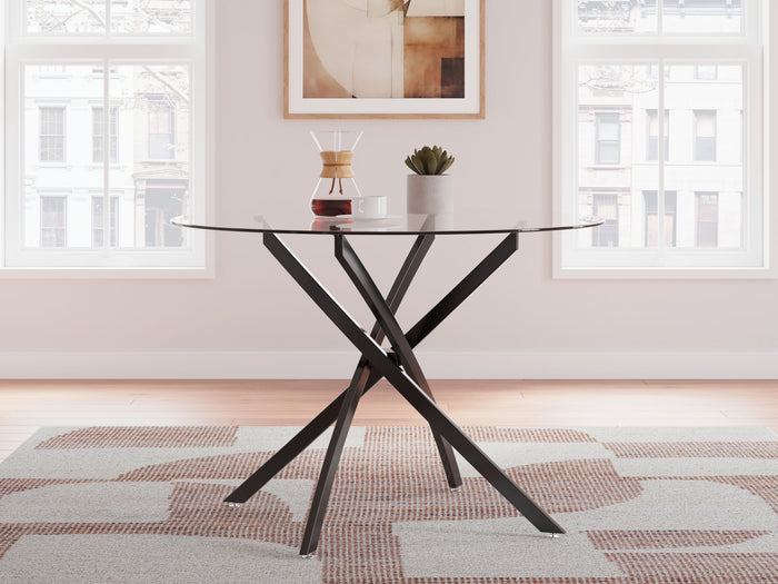 Pharwynn - Round Dining Room Table - Black image 3