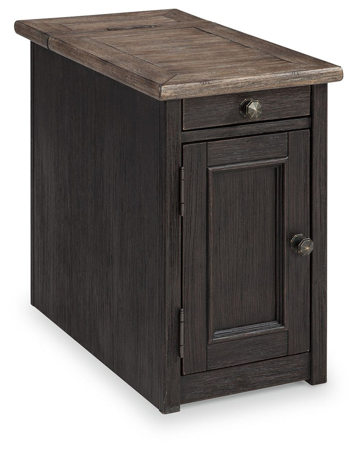 Tyler Creek - Chair Side End Table - Grayish Brown / Black image 1