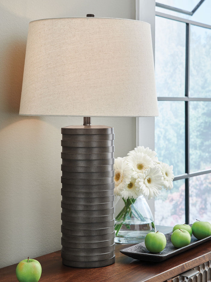 Neilett - Poly Table Lamp (Set of 2) - Antique Brown image 4