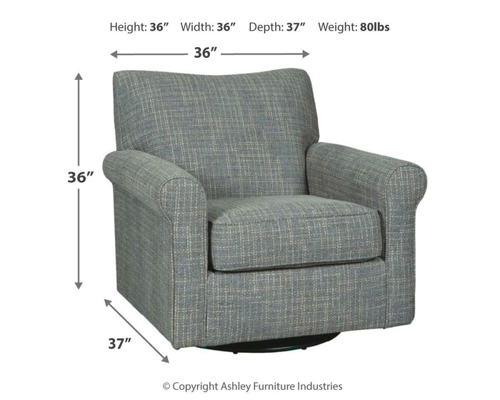 Renley - Swivel Glider Accent Chair - Ash image 4