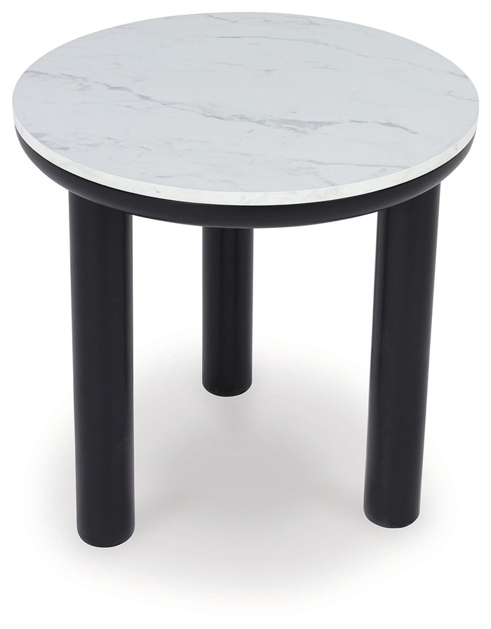 Xandrum - Occasional Table Set (Set of 3) - Black / White image 4
