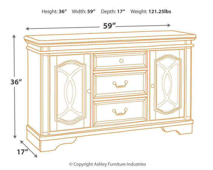 Realyn - Dining Room Server - Chipped White image 4