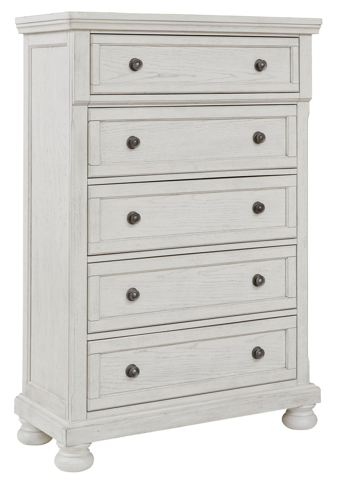 Robbinsdale - Five Drawer Chest - Antique White image 1
