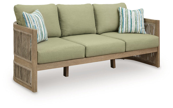 Serena Shores - Sofa With Cushion - Beige / Green image 1