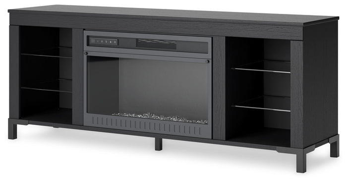 Cayberry - TV Stand With Fireplace - Black image 4