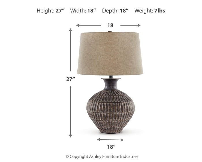 Magan - Metal Table Lamp  - Antique Bronze Finish image 4