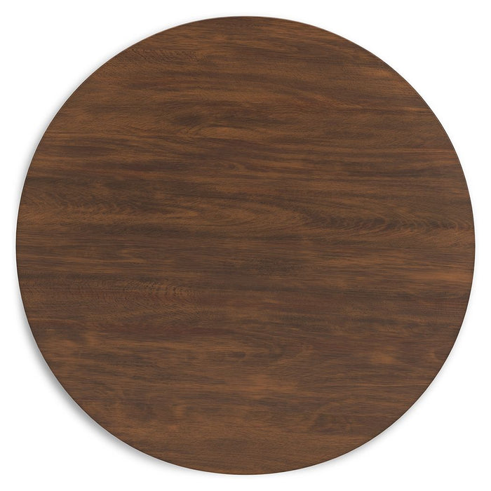 Lyncott - Round Dining Room Table - Brown image 4