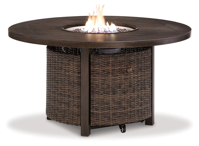 Paradise Trail - Round Fire Pit Table - Medium Brown image 1