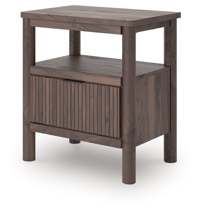 Pamytta - One Drawer Night Stand - Brown image 4