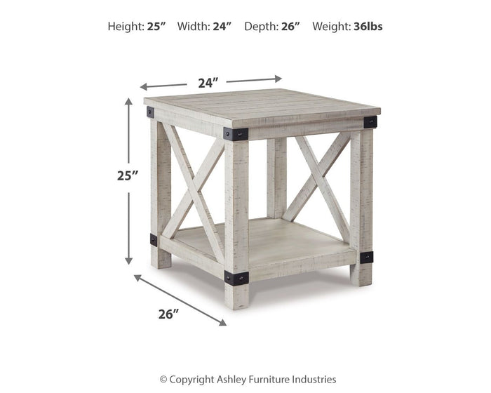 Carynhurst - Rectangular End Table - Whitewash image 4