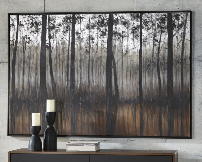 Philyra - Wall Art - Black / Orange / Silver image 2