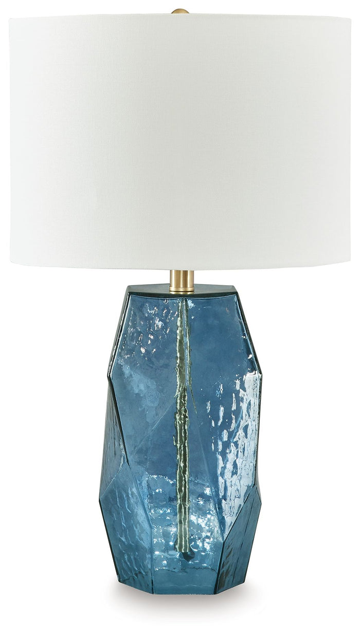 Tallow - Glass Table Lamp - Blue image 1