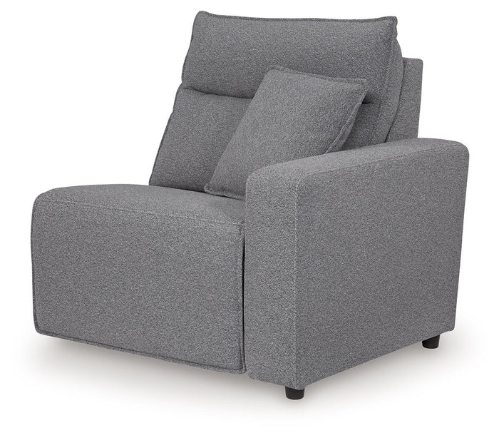 Modmax II - 8-Piece Power Reclining Sectional With LAF Press Back Power Chaise And Console - Salt And Pepper image 4