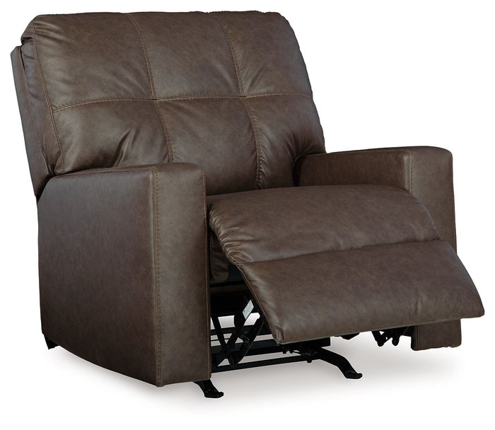 Barlin Mills - Rocker Recliner - Faux Leather - Umber image 4