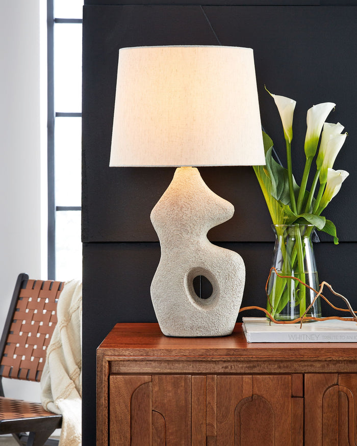 Chadrich - Paper Table Lamp (Set of 2) - Antique Beige image 4