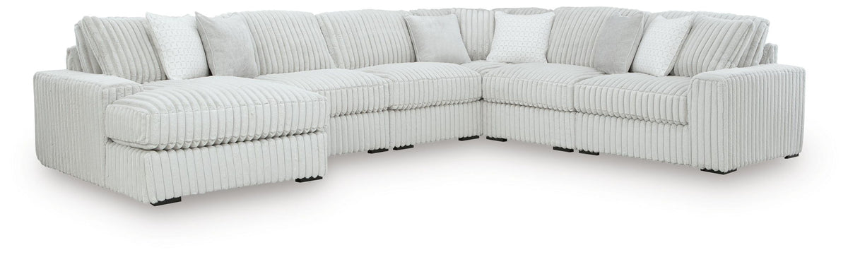 Light Gray / 6 Pc. Left Arm Facing Corner Chaise Sectional