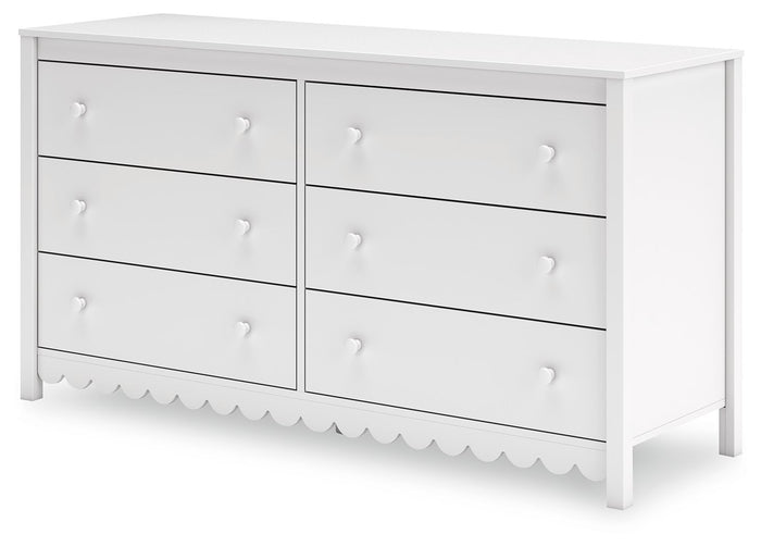 Hallityn - Six Drawer Dresser - White image 4