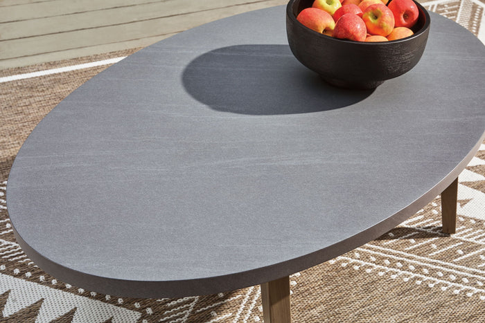 Harmony Headlands - Oval Cocktail Table - Natural / Gray image 3