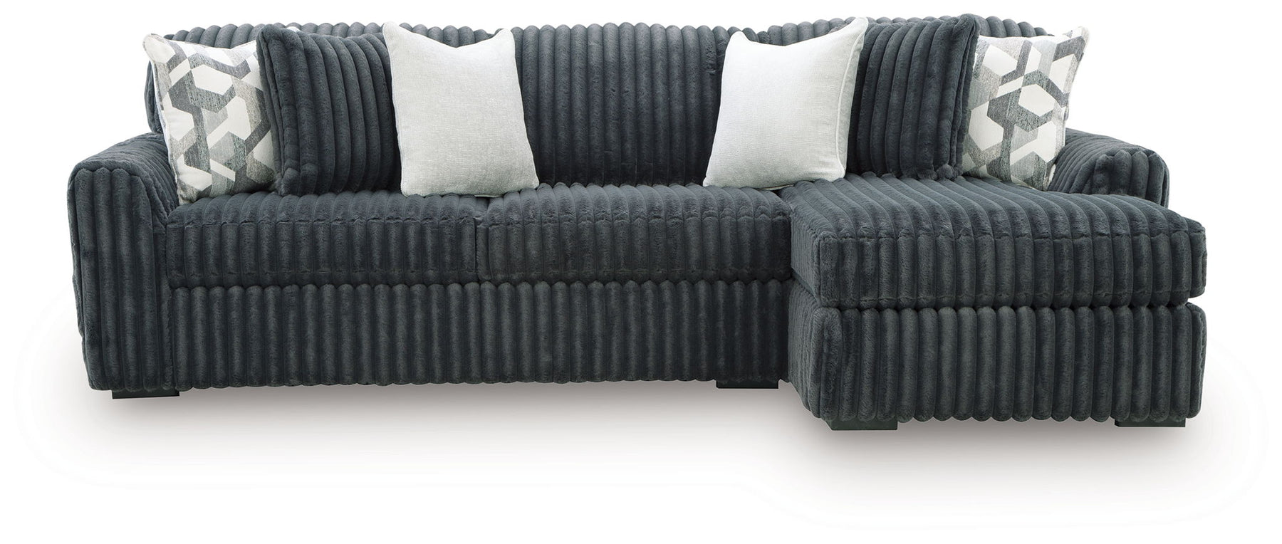 Dark Gray / 2 Pc. Right Arm Facing Corner Chaise Sectional Sofa