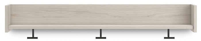 Socalle - Wall Mounted Coat Rack w/Shelf - Light Natural image 4