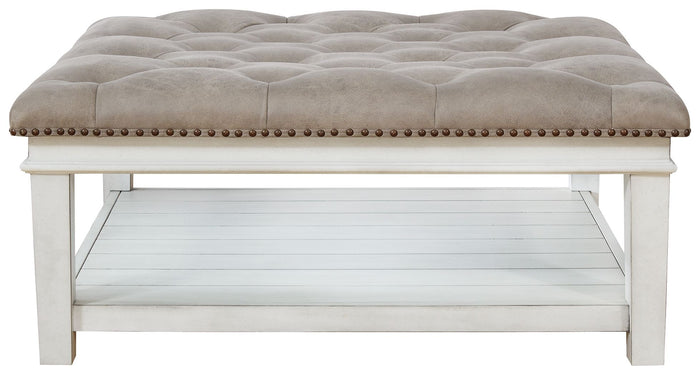 Kanwyn - Uph Ottoman Cocktail Table - Whitewash image 4