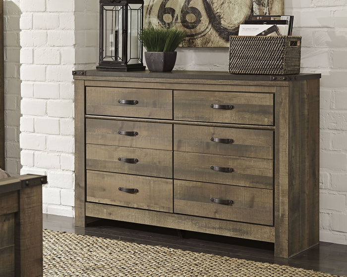 Trinell - Six Drawer Dresser - 61.34" x 15.98" x 42.99" - Brown Dark image 4