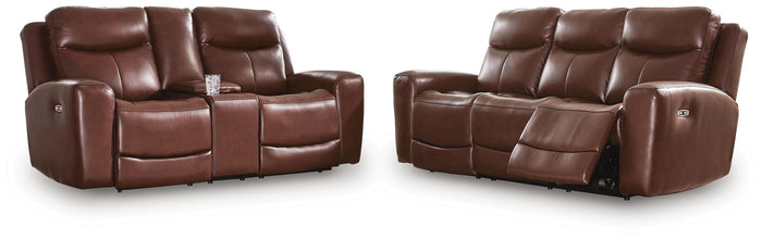 Bexhurst - 2 Pc. - Power Reclining Sofa And Loveseat - Mahogany image 1