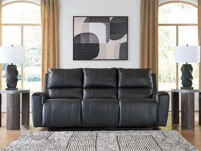 Glossmore - Reclining Sofa - Black image 3