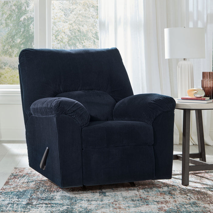 SimpleJoy - Rocker Recliner - Fabric - Navy image 4