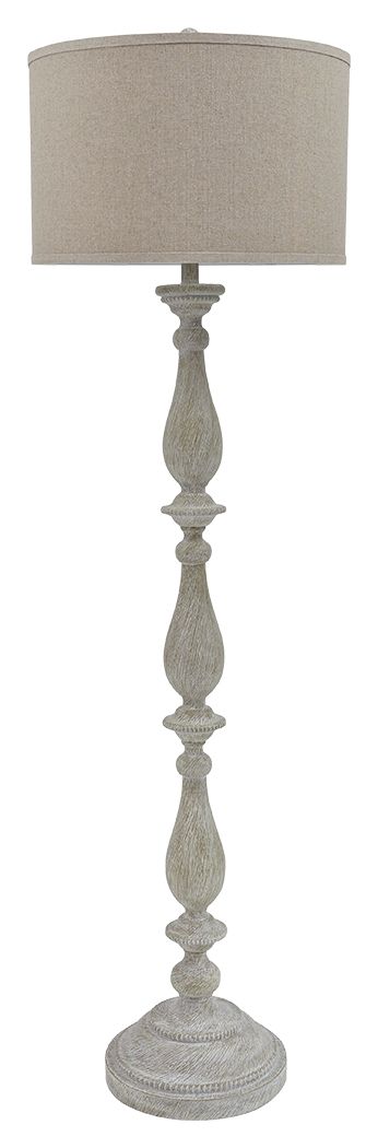Bernadate - Poly Floor Lamp - Whitewash image 1