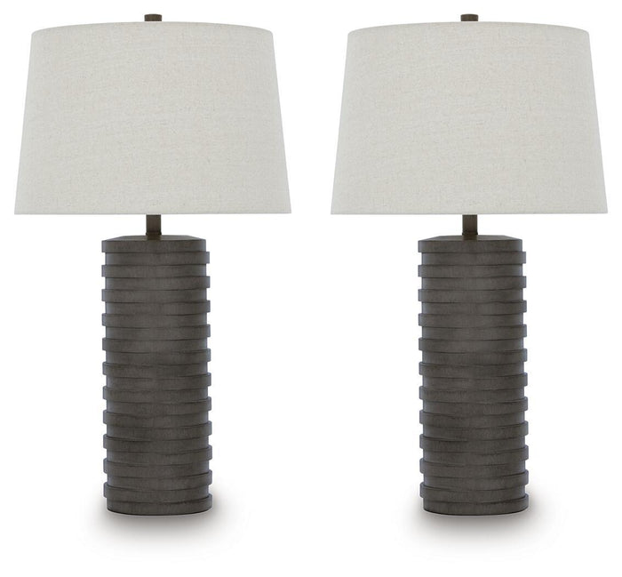 Neilett - Poly Table Lamp (Set of 2) - Antique Brown image 1