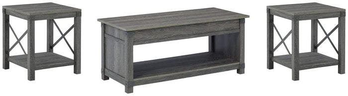 Freedan - 3 Pc. - Coffee Table, 2 End Tables - Grayish Brown image 1