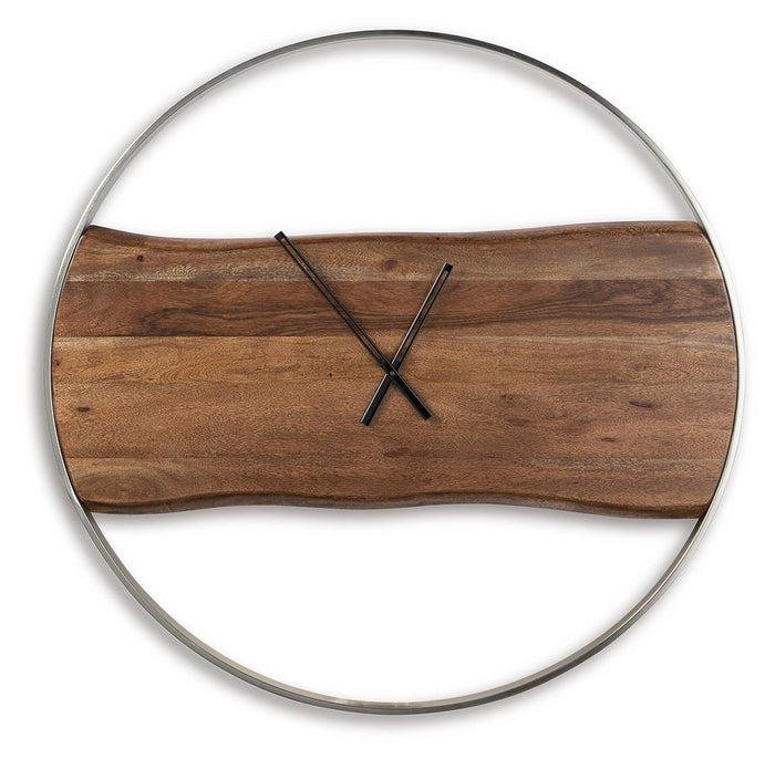 Panchali - Wall Clock - Brown / Silver Finish image 4