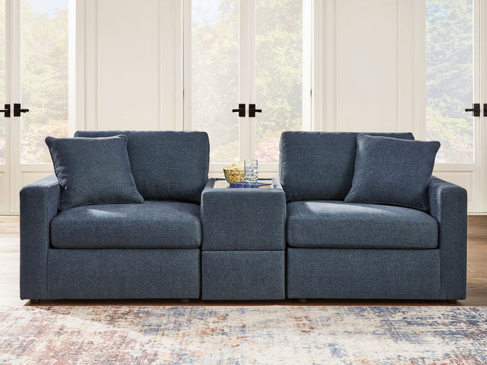Modmax - 3-Piece Sectional Sofa With Storage Console - Fabric - Ink image 3