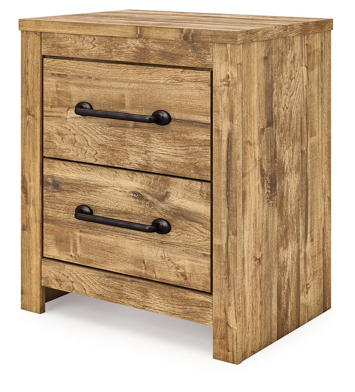 Maystonna - Two Drawer Night Stand - Brown image 4