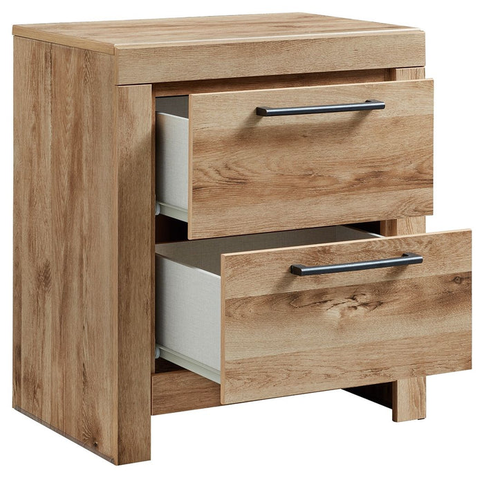 Hyanna - Two Drawer Night Stand - Tan Brown image 4